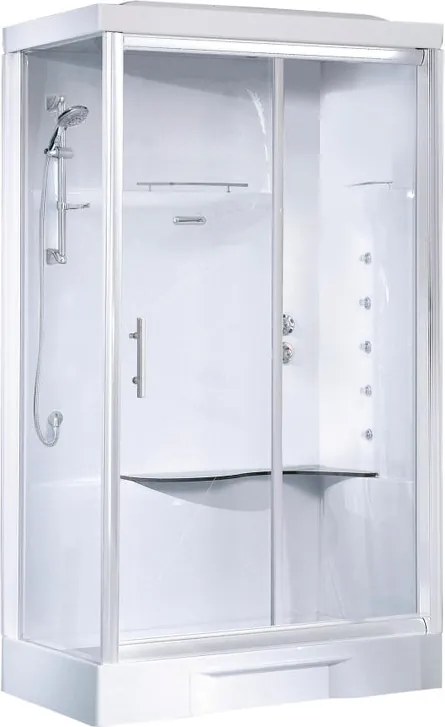 Cabina doccia idromassaggio rettangolare CAYENNE 70 x 100 cm destra