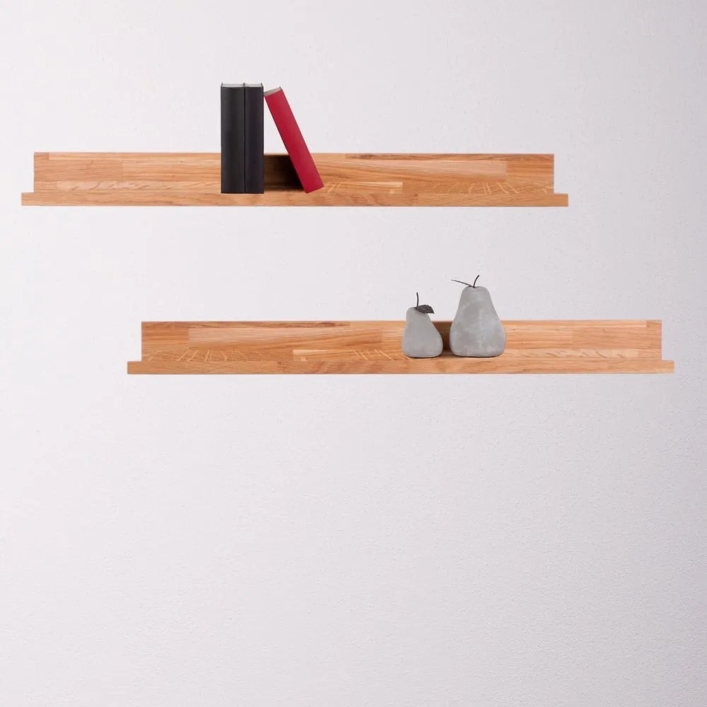 Mensola di colore naturale in rovere massiccio 80 cm Kalle – Interia Home & Living