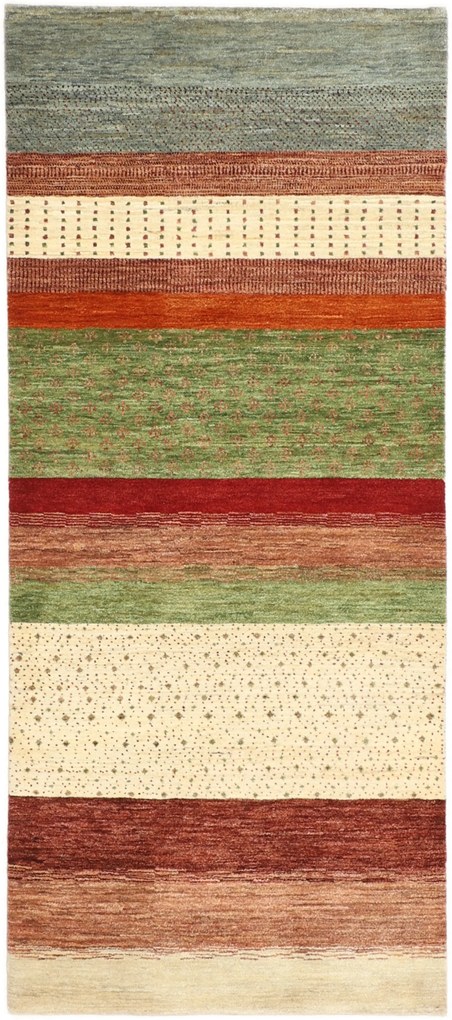 Loribaft Tappeto 90 x 200 (Indian) Annodato A Mano