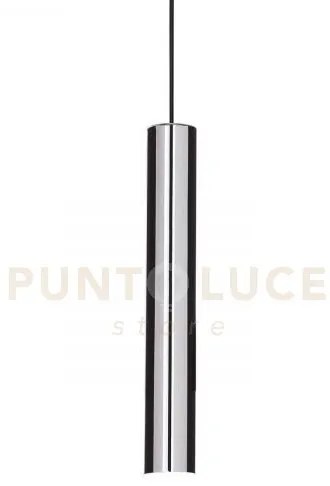 Look round sospensione 1 luce attacco gu10 d.6x40cm cromo
