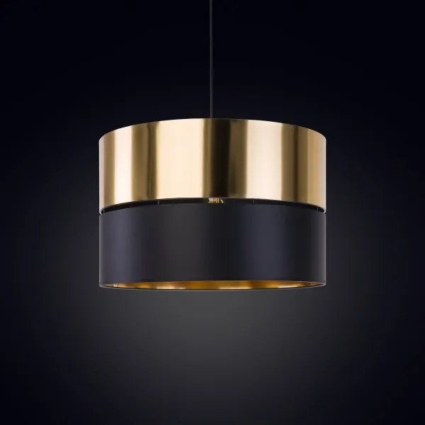 Lampadario su filo HILTON 1xE27/25W/230V ottone/nero