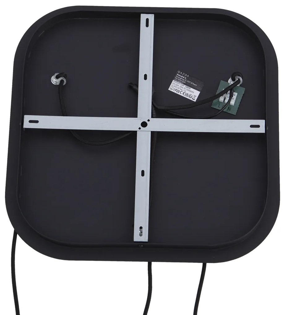 Lampada a sospensione di design nera con vetro fumé 3 luci - Gus