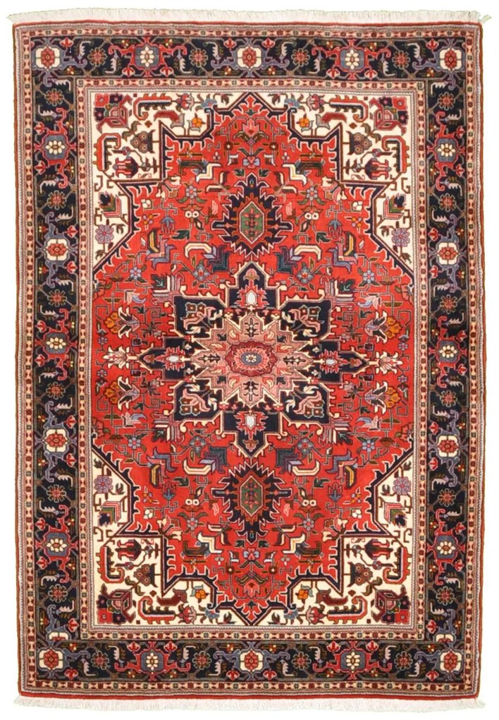 Tabriz Tappeto persiano 150 x 110 Rosso (Iran) Annodato A Mano