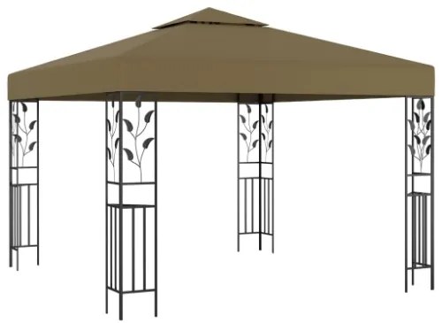 Gazebo con Luci LED a Stringa 3x3 m Grigio Talpa