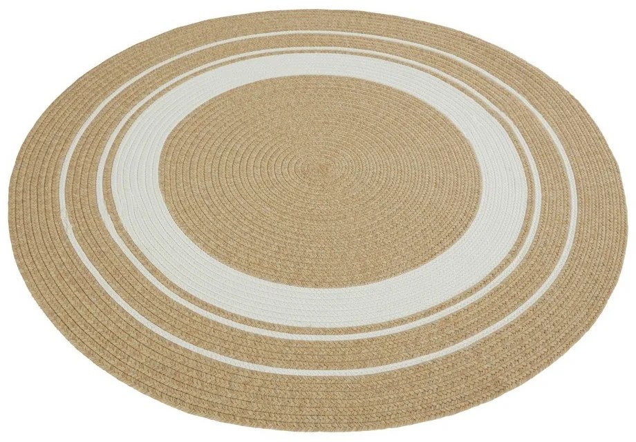 Tappeto rotondo per esterni in colore naturale ø 150 cm - NORTHRUGS