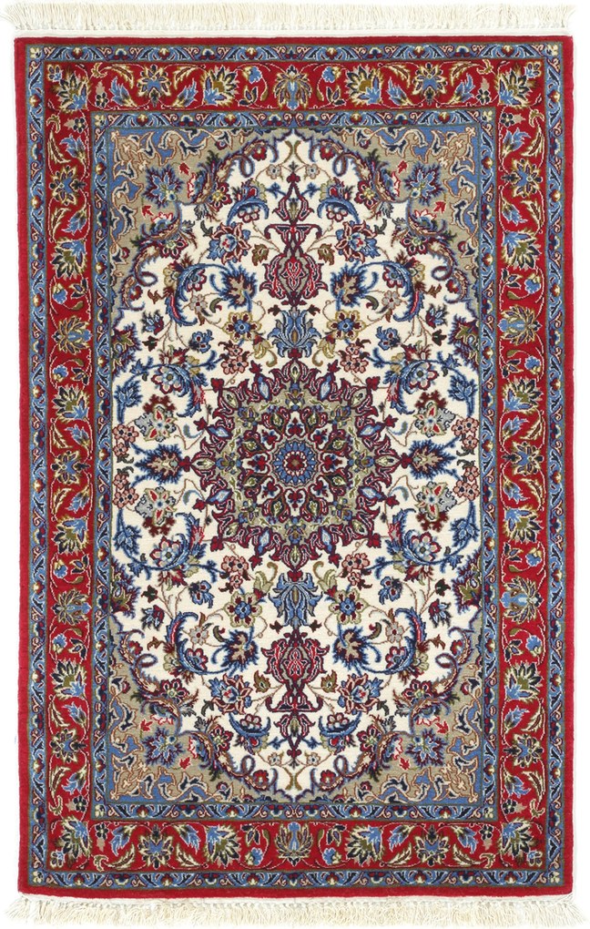 Isfahan Tappeto 70x110 (Iran) Annodato A Mano