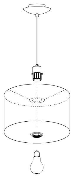 Eglo 31603 - Lampadario a cavo MASERLO 1xE27/60W/230V