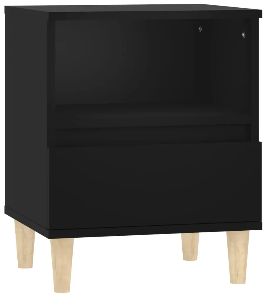 Comodino nero 40x35x50 cm