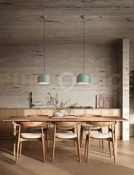 Yelmo sospensione in metallo verde opaco + bianco opaco 1 luce atta...