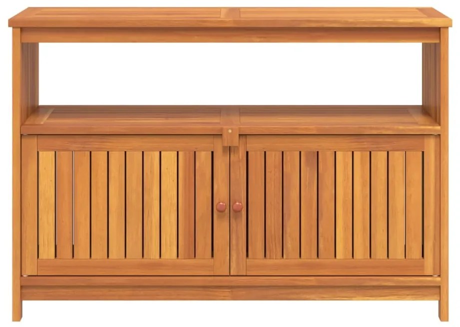 Tavolo consolle da giardino 110x35x75 cm legno massello acacia