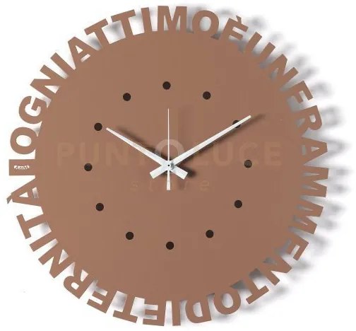 Orologio da parete minimal wordshow mocha mousse in ferro  40cm