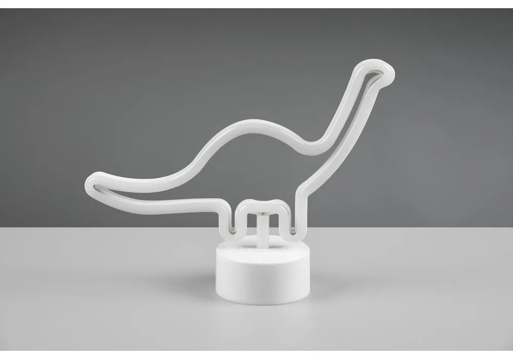 Lampada da tavolo a LED bianca (altezza 20 cm) Bronto - Reality