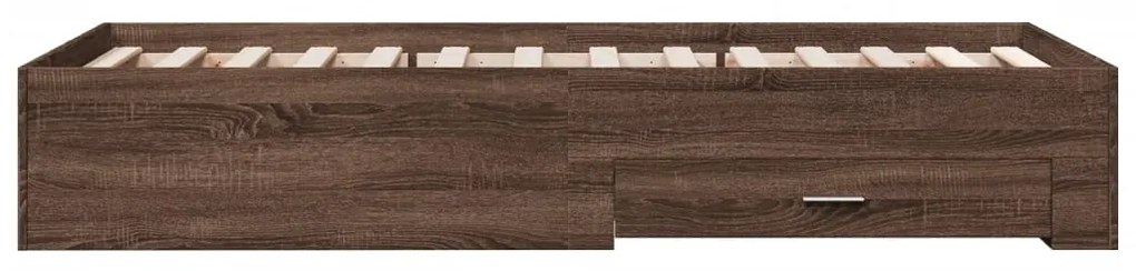 Giroletto cassetti rovere marrone 75x190 cm legno multistrato