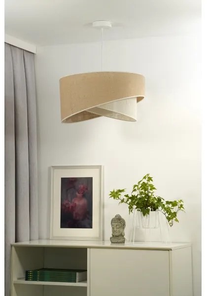 Duolla - Lampadario a sospensione con filo YUTE CELLO 1xE27/15W/230V diametro 45 cm marrone/grigio