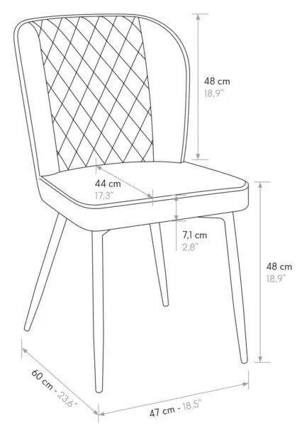 Set di 4 sedie SOHO effetto velluto verdi