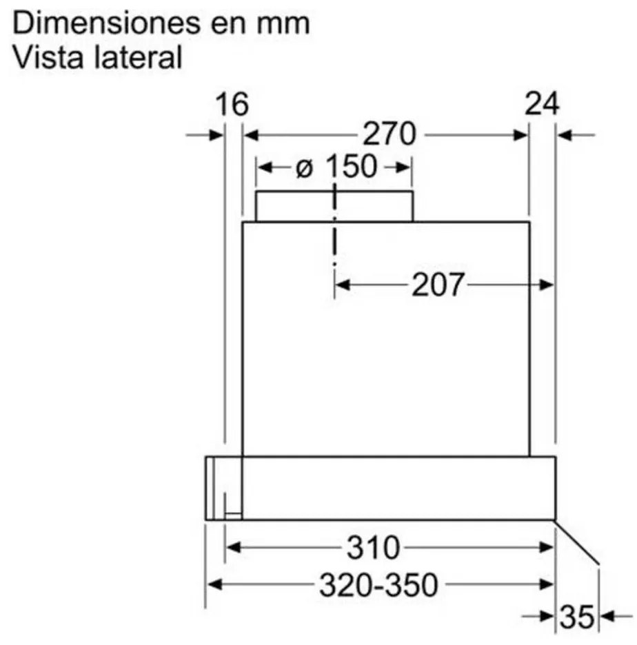 Cappa Classica Balay 237515 90 cm 620 m3h 255W Acciaio