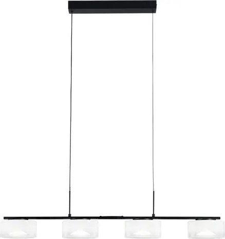 Lampadario LED glamour LED-EMILY-S4 nero 2200 lumen, LUCE AMBIENTE DESIGN