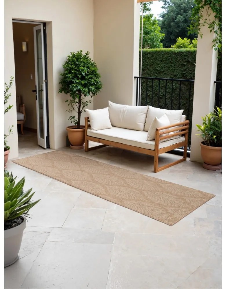 Passatoia da interno ed esterno beige/avorio 80x250 cm Duet Liora – NORTHRUGS