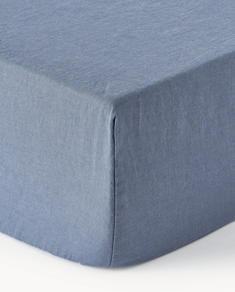 Lenzuolo con angoli boxspring in lino lavato Airy