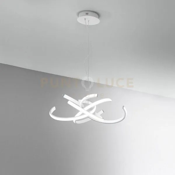 Cinzia s - lampadario a sospensione bianco 3000k 2300lm 46w dimmera...