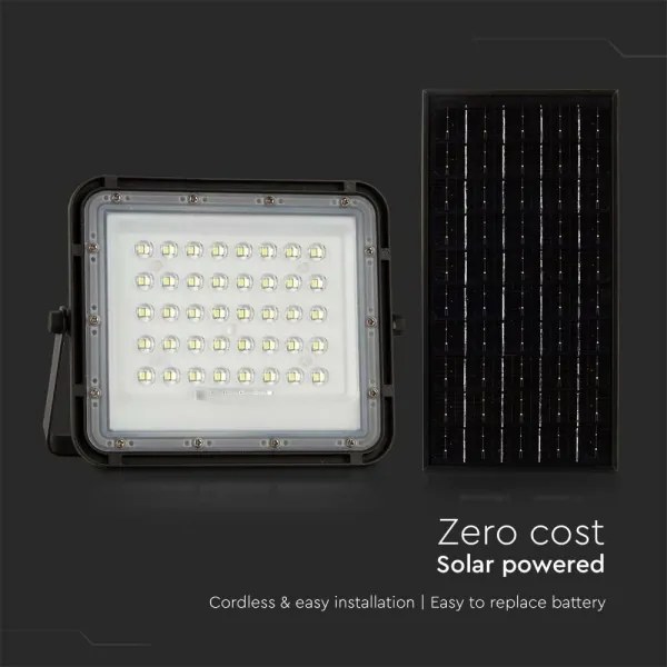 LED Proiettore solare da esterno LED/10W/3,2V IP65 4000K nero + +TC
