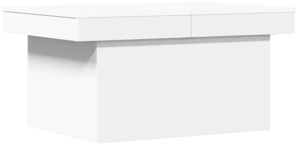 Tavolino da salotto bianco 80x55x40 cm in legno multistrato