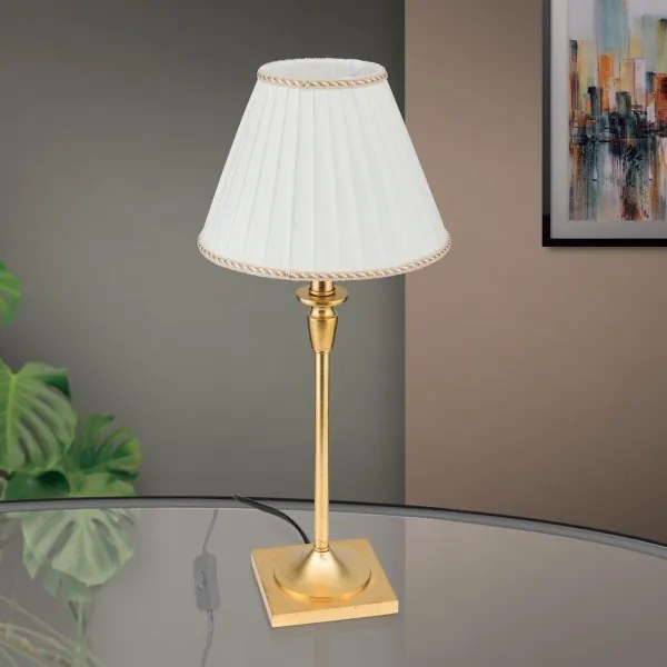 Orion LA 4-1049/1 - Lampada da tavolo FONSA 1xE27/60W/230V bianco/oro