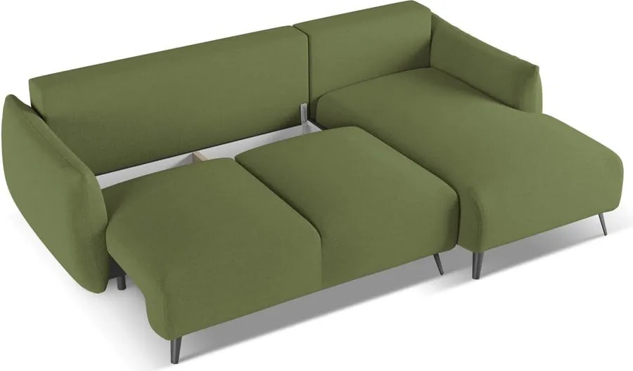 Divano angolare verde (con penisola a destra) Malie – Makamii