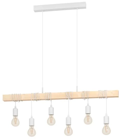 Eglo 43705 - Lampadario sospeso su cavi TOWNSHEND 6xE27/60W/230V