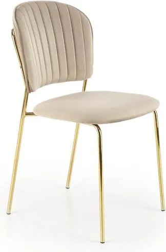 Sedia K499 velluto beige