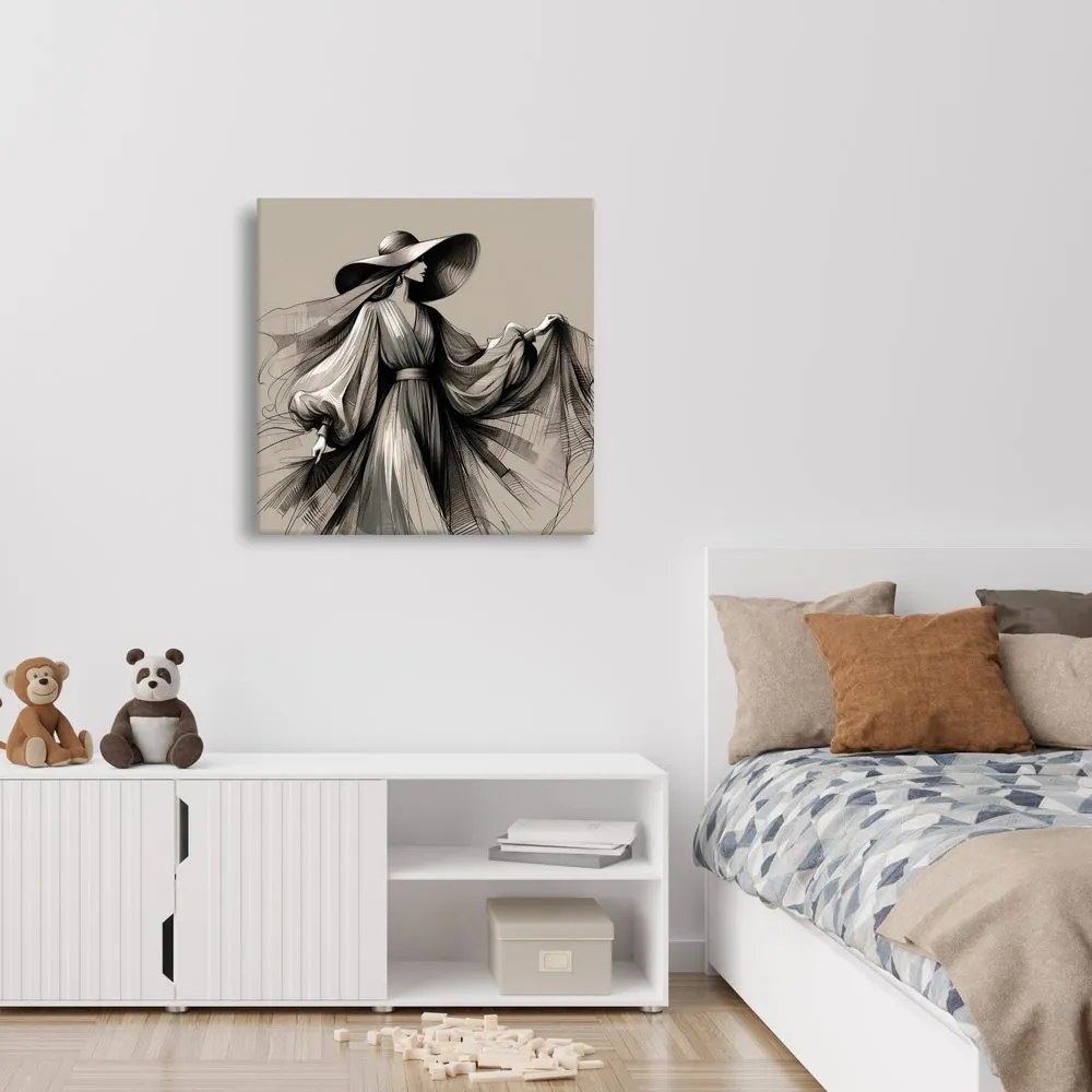 Quadro su tela – Donna in abito fluente