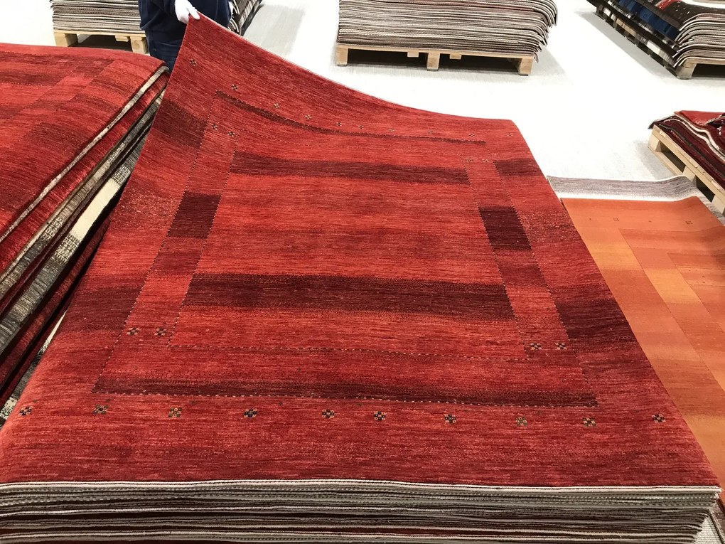 Loribaft Tappeto persiano 230 x 170 Rosso (Iran) Annodato A Mano
