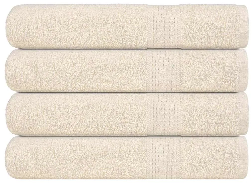 Asciugamani Per Sauna 4 Pz Crema 80x200 Cm 360 G/m² 100% Cotone /