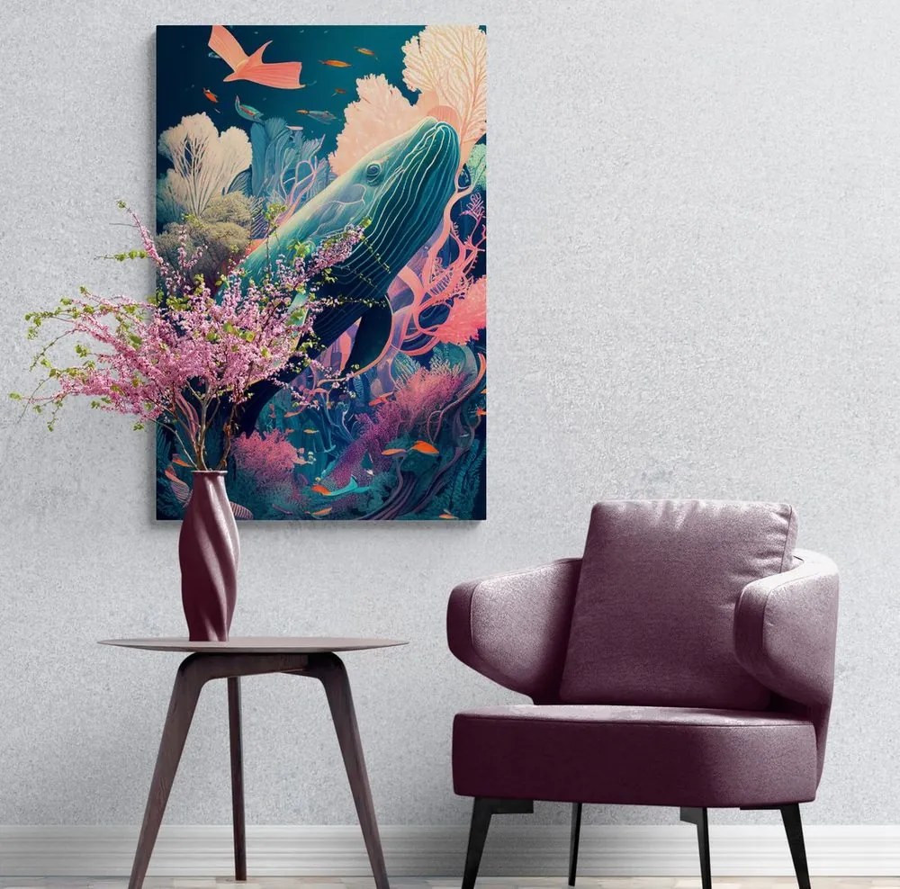 Quadro su tela – Balena surrealista
