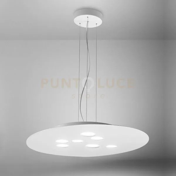 Luna s - lampadario a sospensione bianco 10 luci attacco gx53 in me...