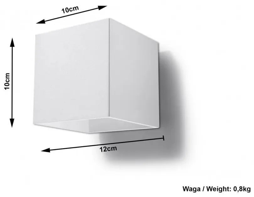 Applique da Parete in Alluminio QUAD 1 G9 Bianca da Interno Colore del corpo Bianco