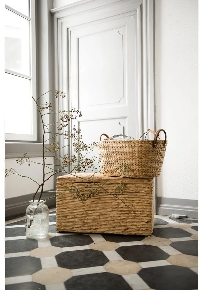 Cesto portabiancheria in seagrass colore naturale 100 l Belize - Compactor
