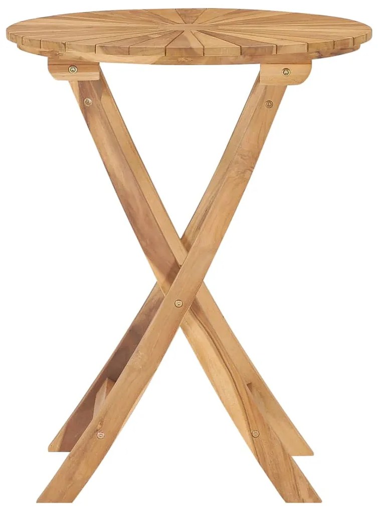 Tavolo da giardino pieghevole Ø  60 cm legno massello di teak