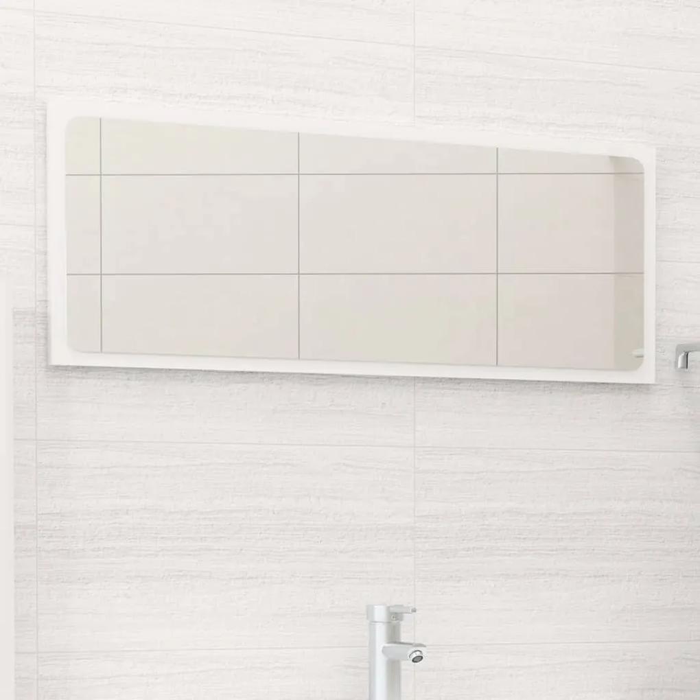 Specchio da bagno bianco lucido 90x1,5x37 cm in truciolato