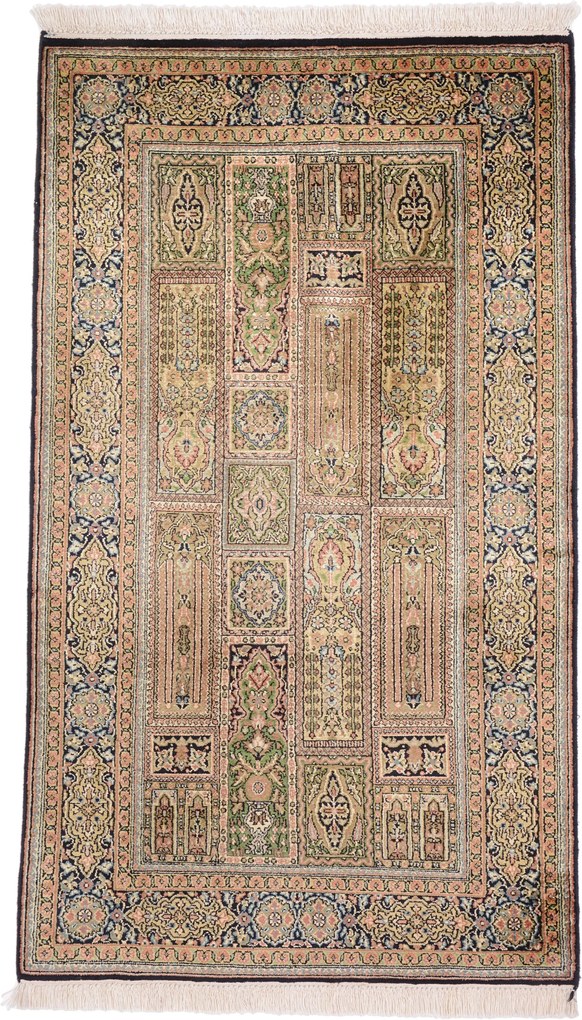 Cashmere Silk Tappeto 130x80 (Indian) Annodato A Mano