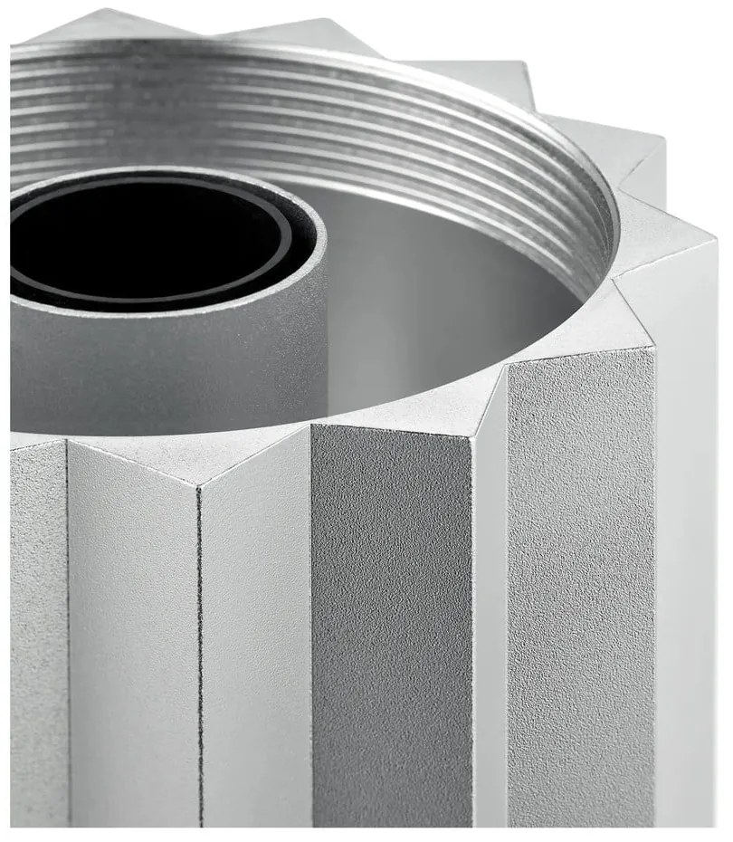 Lampada da tavolo argentata/color salvia con paralume in tessuto con intensità regolabile (altezza totale 36 cm) Taite – Blomus