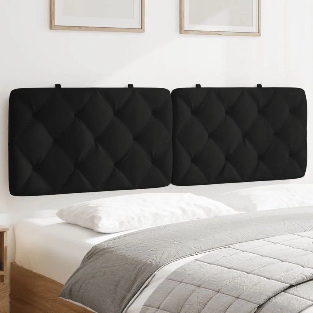 Cuscino Testiera Nero 160 Cm İn Velluto /