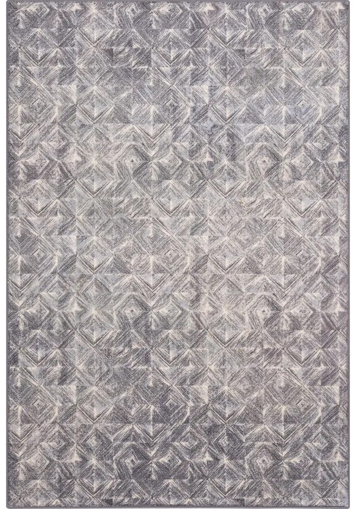Tappeto in lana grigio 133x180 cm Moire - Agnella
