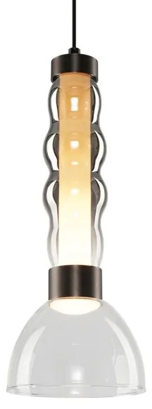 Lampadario LED a sospensione con filo LUCCO LED/13W/230V diametro 15 cm fumé