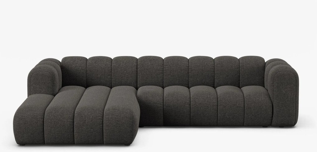 Divano angolare Lupine in tessuto chenille – L290 cm