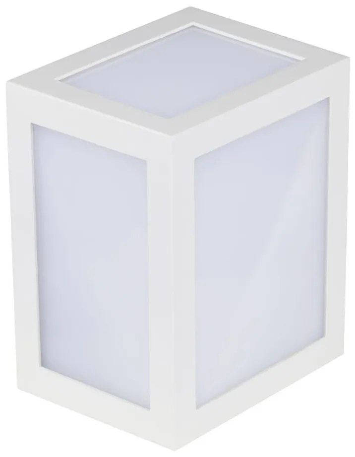 Lanterna LED Muro 12W Quadrata IP65 4000K Bianca V-TAC