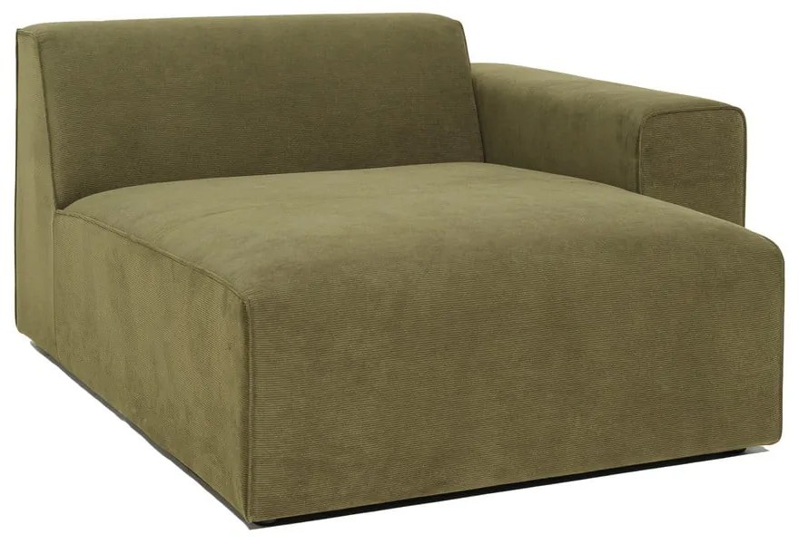 Modulo divano in velluto a coste verde (angolo destro) Sting - Scandic