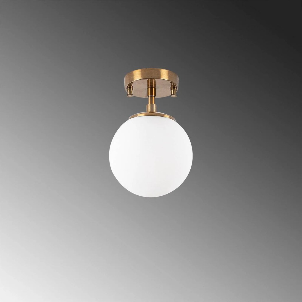 Plafoniera soffitto Atmaca 10220 Opviq, dimmerabile, Bronzo / Ottone antico, Soggiorno / Sala da pranzo, Vetro, Plafoniera