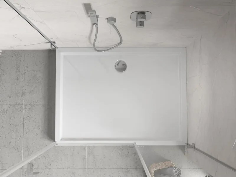 Mexen Flow+ piatto doccia rettangolare 80 x 70 cm, bianco lucido - 46R107080H