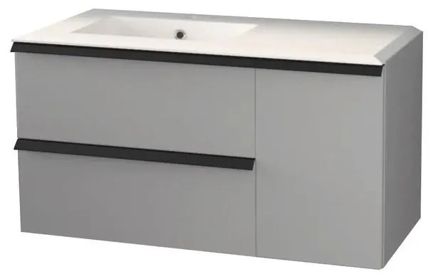 Mobile sottolavabo e lavabo Rodi grigio nuvola L 105 x H 57 x P 46 cm 1 vasca